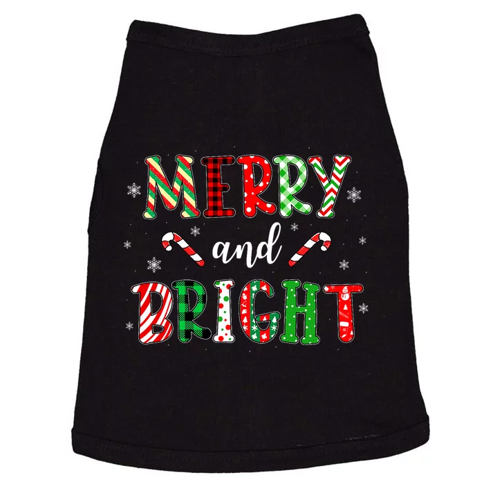 Funny Merry And Bright Christmas Lights Xmas Holiday Doggie Tank