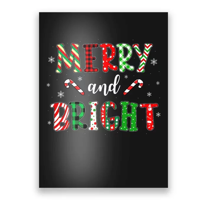 Funny Merry And Bright Christmas Lights Xmas Holiday Poster