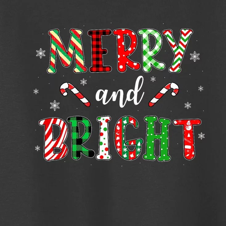 Funny Merry And Bright Christmas Lights Xmas Holiday Toddler T-Shirt