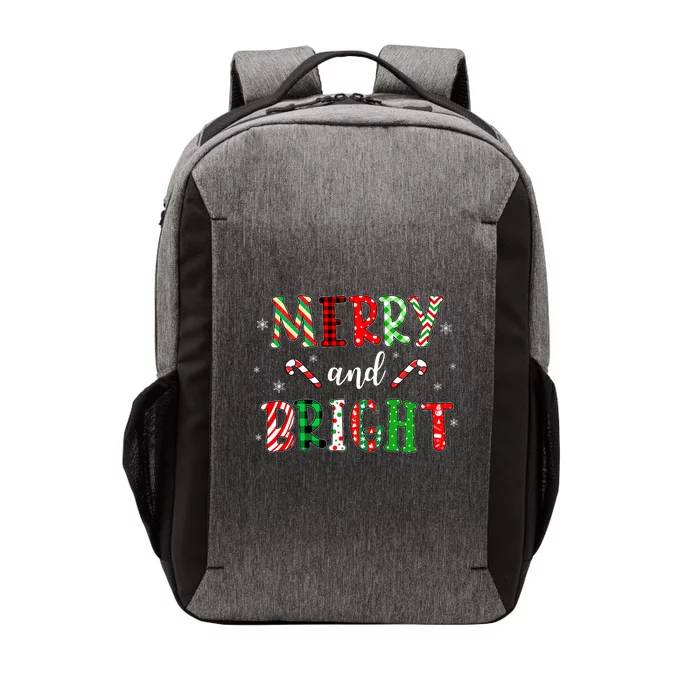 Funny Merry And Bright Christmas Lights Xmas Holiday Vector Backpack