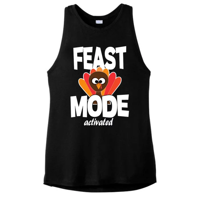 Fast Mode Activated Thanksgiving Ladies Tri-Blend Wicking Tank