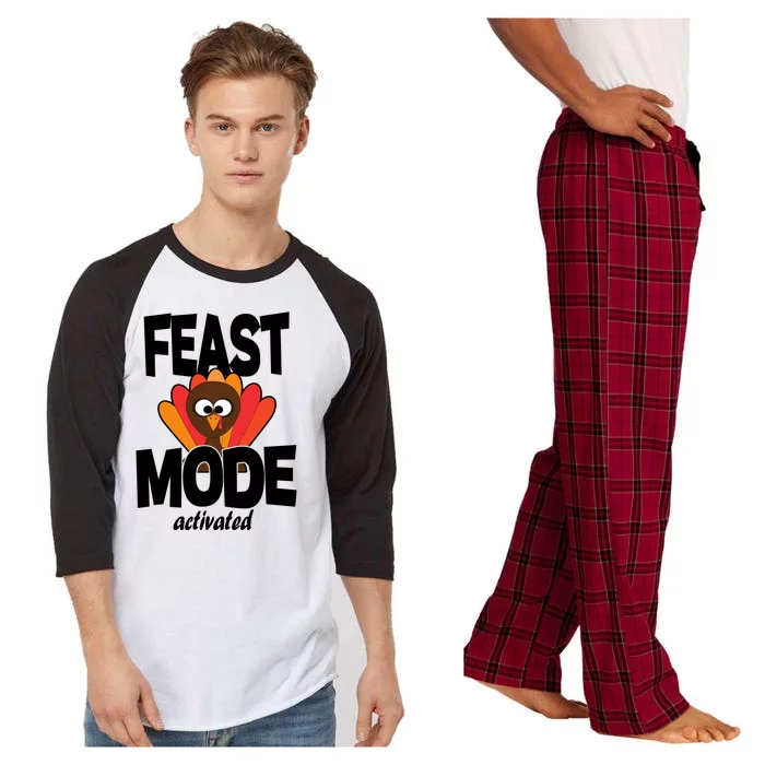 Fast Mode Activated Thanksgiving Raglan Sleeve Pajama Set