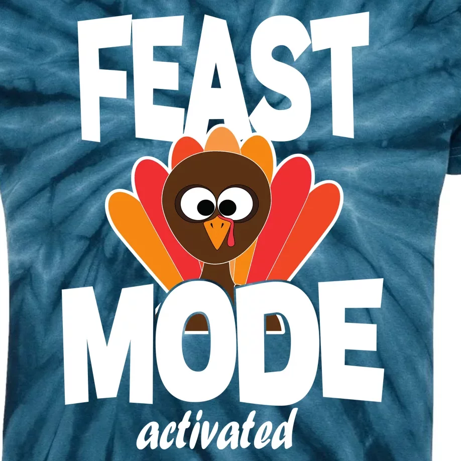 Fast Mode Activated Thanksgiving Kids Tie-Dye T-Shirt