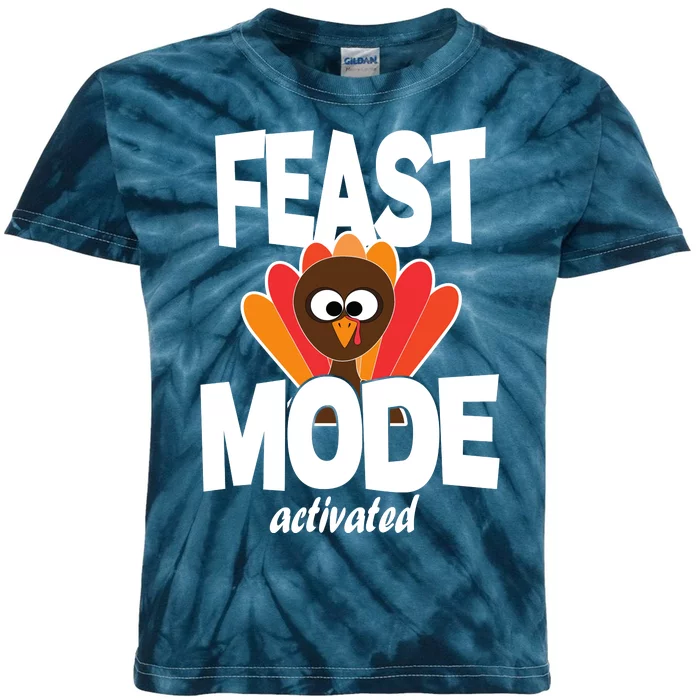 Fast Mode Activated Thanksgiving Kids Tie-Dye T-Shirt