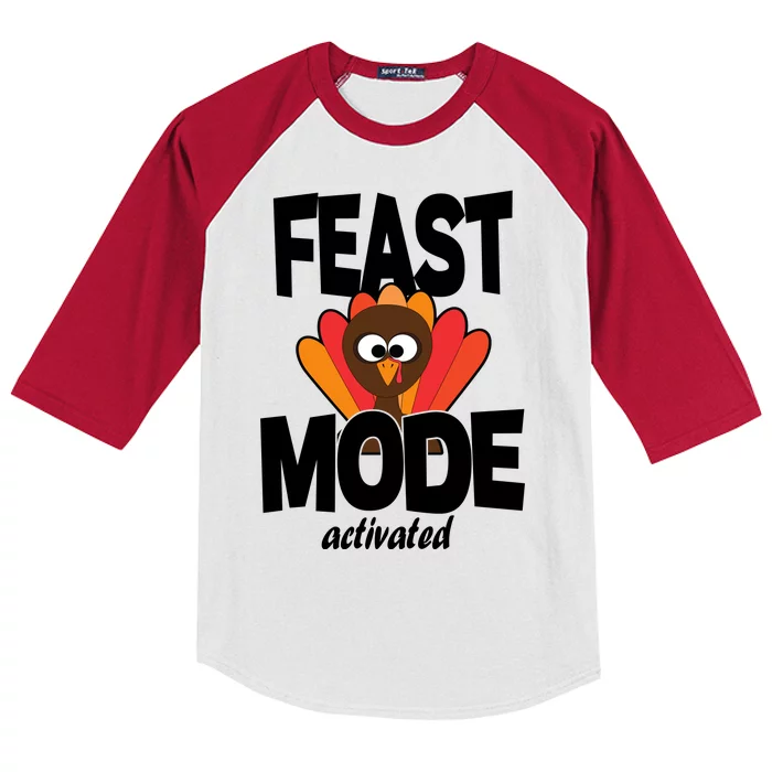 Fast Mode Activated Thanksgiving Kids Colorblock Raglan Jersey