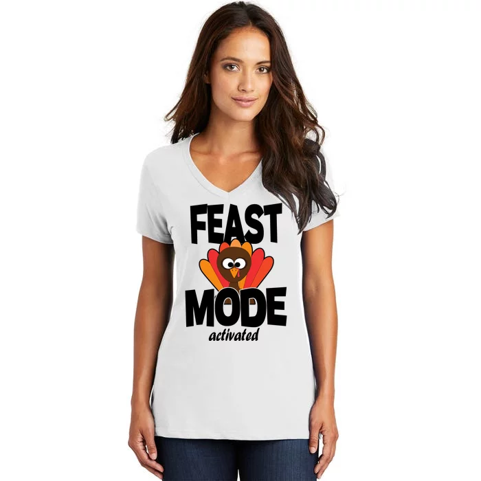 Fast Mode Activated Thanksgiving Women's V-Neck T-Shirt