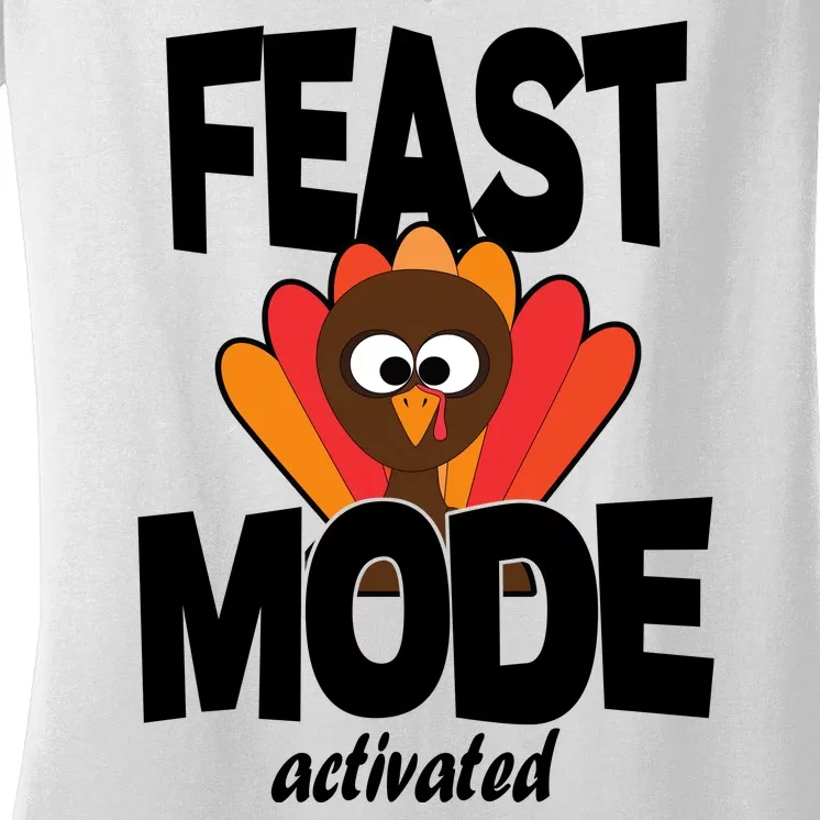 Fast Mode Activated Thanksgiving Women's V-Neck T-Shirt