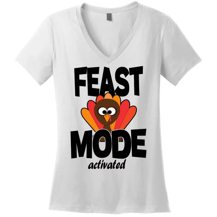 Fast Mode Activated Thanksgiving Women's V-Neck T-Shirt