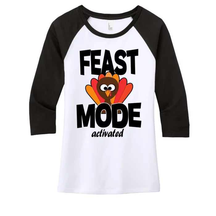 Fast Mode Activated Thanksgiving Women's Tri-Blend 3/4-Sleeve Raglan Shirt