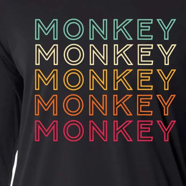 Funny Monkey Ape Gorilla Retro Monkey Cooling Performance Long Sleeve Crew