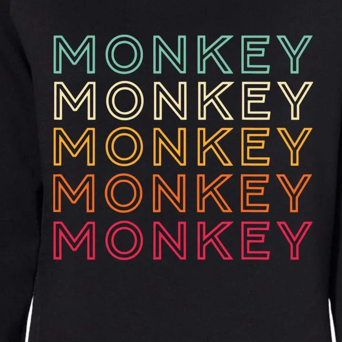 Funny Monkey Ape Gorilla Retro Monkey Womens California Wash Sweatshirt