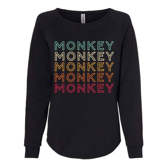 Funny Monkey Ape Gorilla Retro Monkey Womens California Wash Sweatshirt