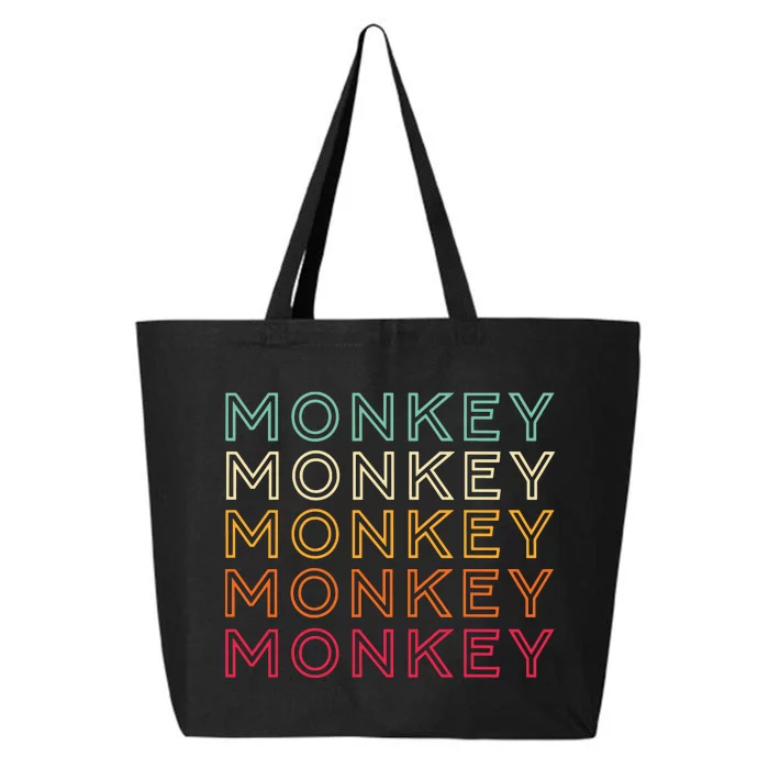 Funny Monkey Ape Gorilla Retro Monkey 25L Jumbo Tote