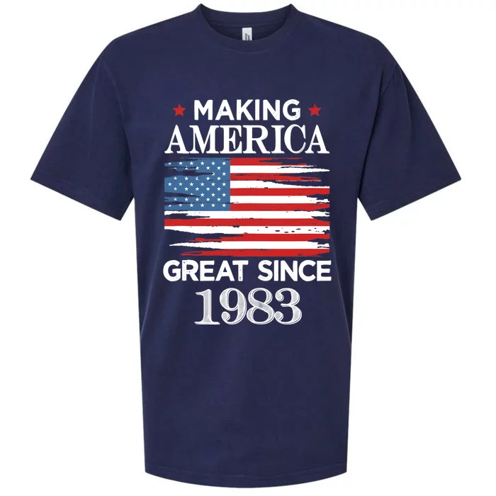 Funny Making America Great Since 1983 Birthday Party Gift Tank Top Sueded Cloud Jersey T-Shirt