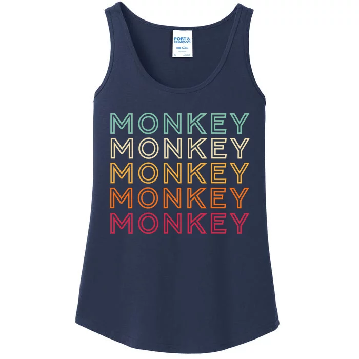 Funny Monkey Ape Gorilla Retro Monkey Ladies Essential Tank