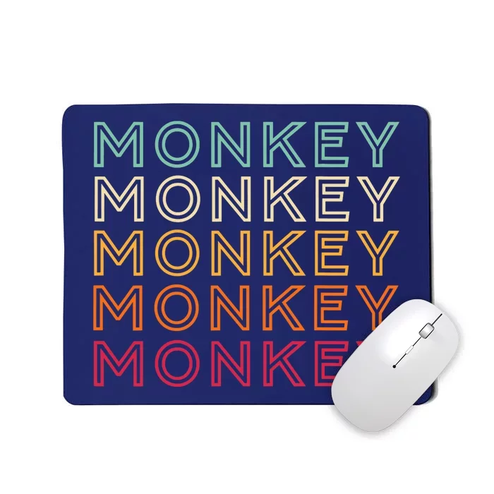 Funny Monkey Ape Gorilla Retro Monkey Mousepad