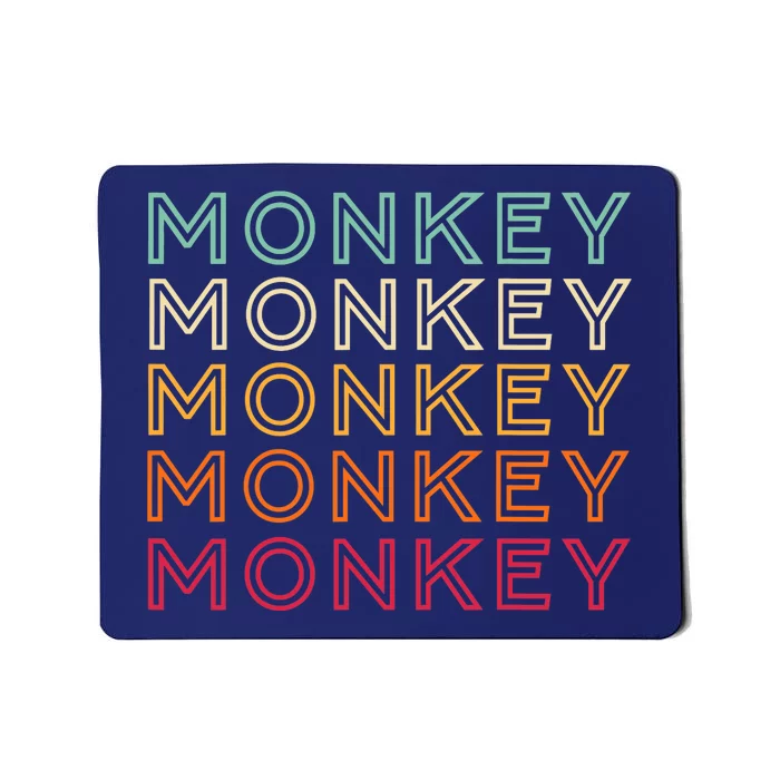 Funny Monkey Ape Gorilla Retro Monkey Mousepad