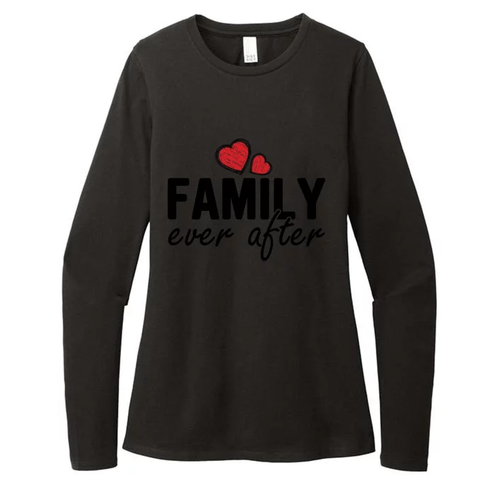 Family Matching Adoption Dad Mom Family Ever After Gift Womens CVC Long Sleeve Shirt