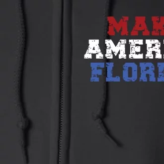 Funny Make America Florida Desantis 2024 Election Sarcastic Full Zip Hoodie