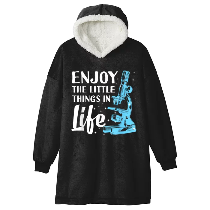 Funny Microscope Art For Women Biology Nerd Science Lab Hooded Wearable Blanket