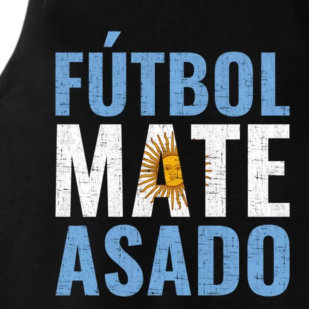 Futbol Mate Asado Argentina Cute Gift Ladies Tri-Blend Wicking Tank