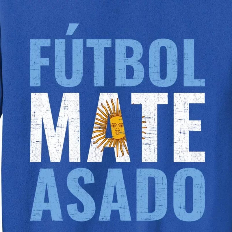 Futbol Mate Asado Argentina Cute Gift Tall Sweatshirt