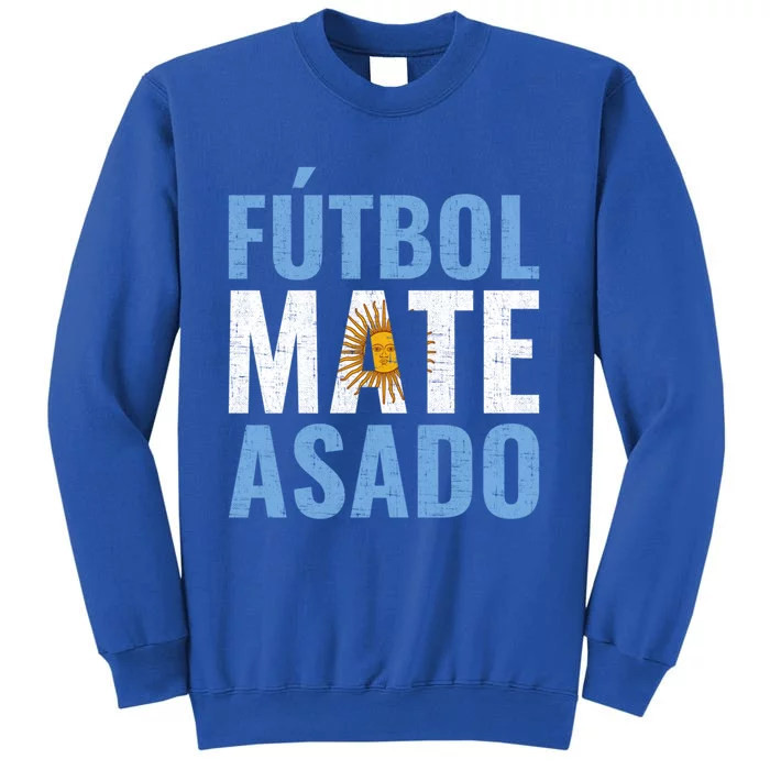 Futbol Mate Asado Argentina Cute Gift Tall Sweatshirt