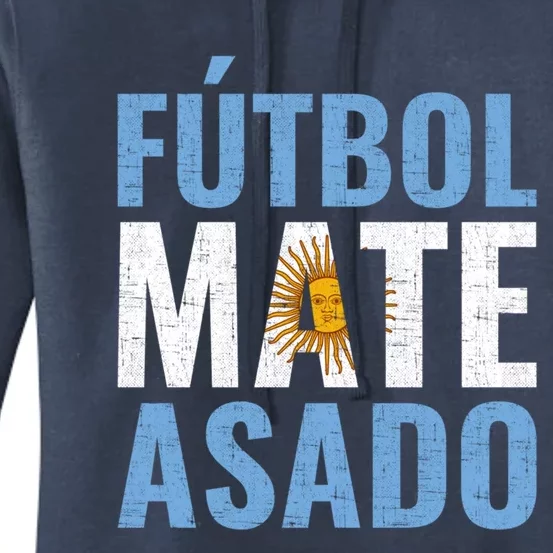 Futbol Mate Asado Argentina Cute Gift Women's Pullover Hoodie