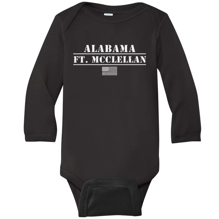 Fort Mcclellan Alabama Army Base Basic Training Anniston Al Baby Long Sleeve Bodysuit