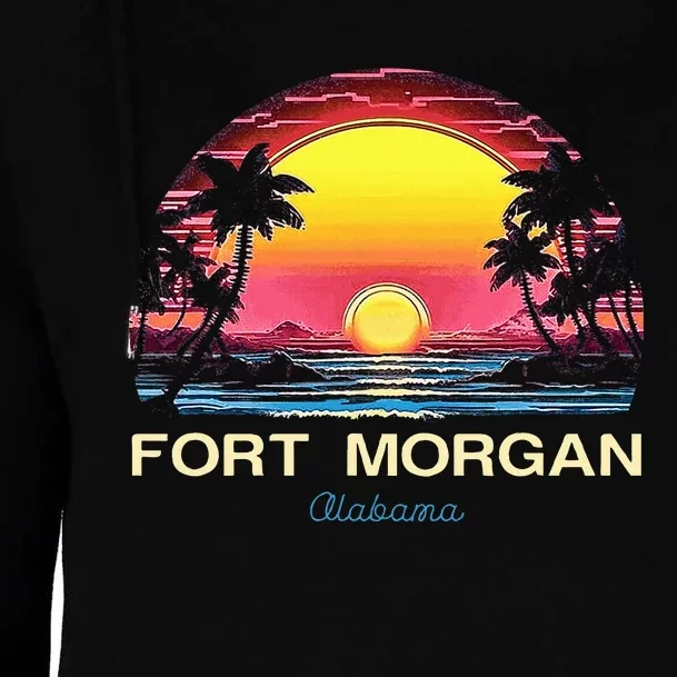 Fort Morgan Alabama Womens Funnel Neck Pullover Hood