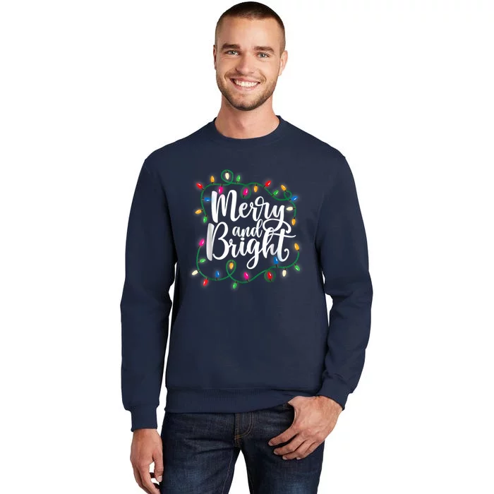 Funny Merry And Bright Christmas Lights Xmas Holiday Sweatshirt