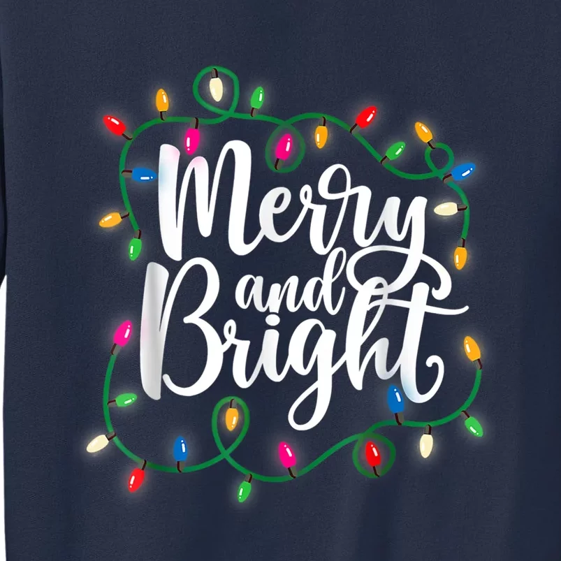 Funny Merry And Bright Christmas Lights Xmas Holiday Sweatshirt