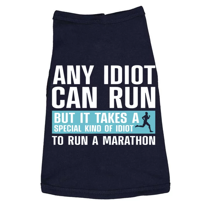 Funny Marathon Art For Men Women Marathoner Running Finisher Doggie Tank