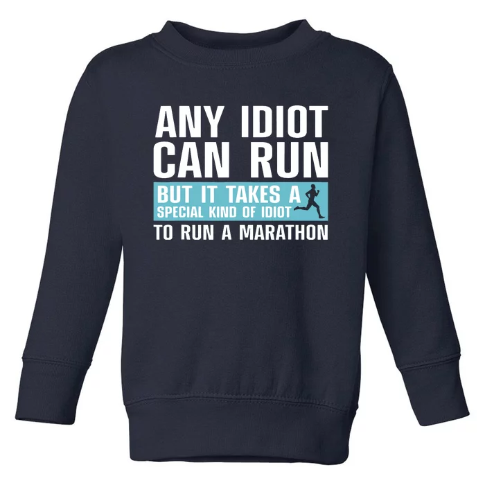 Funny Marathon Art For Men Women Marathoner Running Finisher Toddler Sweatshirt