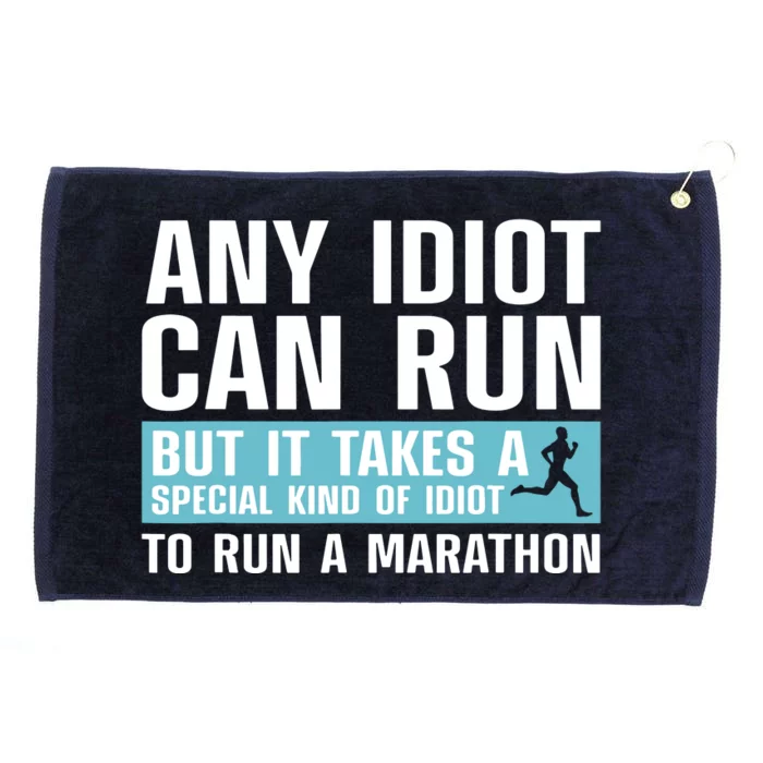 Funny Marathon Art For Men Women Marathoner Running Finisher Grommeted Golf Towel