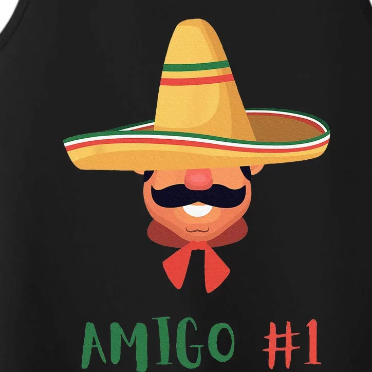 Funny Mexican Amigo 1 Group Matching DIY Halloween Costume Performance Tank