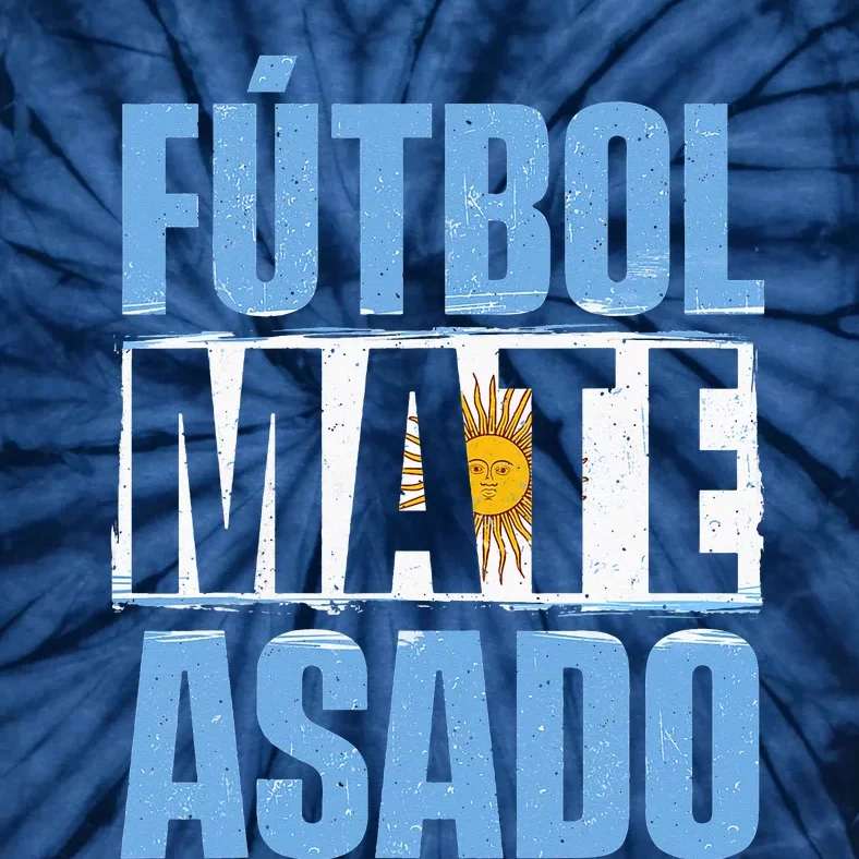 Futbol Mate Asado Argentina Soccer Lover Tie-Dye T-Shirt