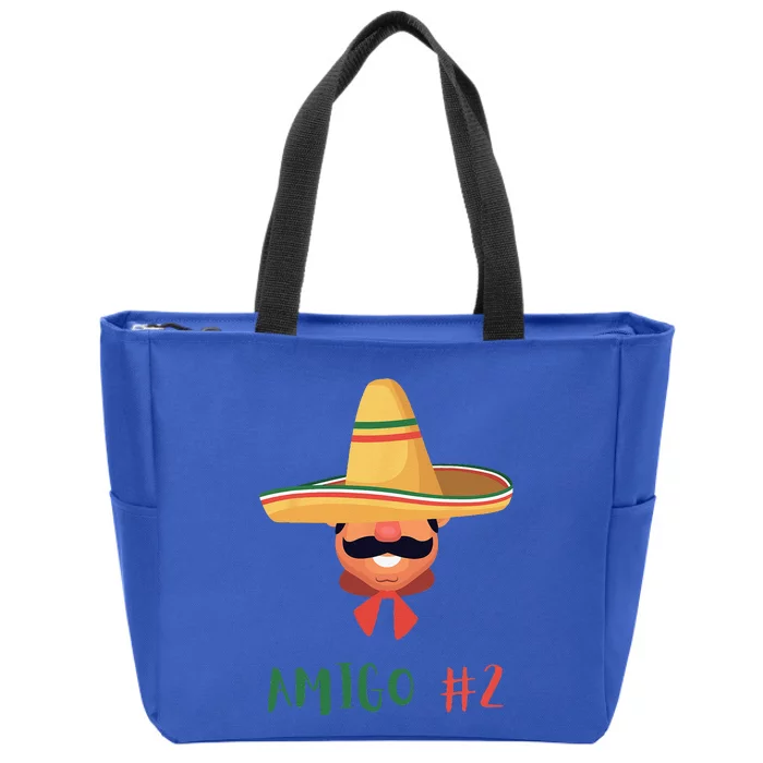 Funny Mexican Amigo 2 Group Matching DIY Halloween Costume Zip Tote Bag