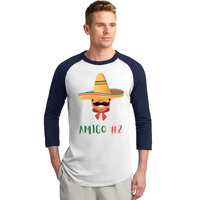 Funny Mexican Amigo 2 Group Matching DIY Halloween Costume Baseball Sleeve Shirt