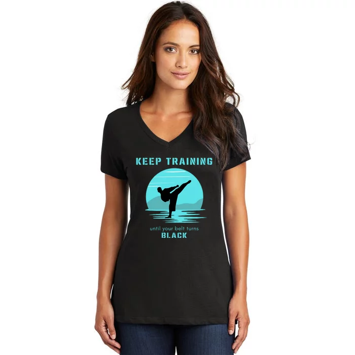 Funny Martial Arts Workout Gift Karate Women's V-Neck T-Shirt