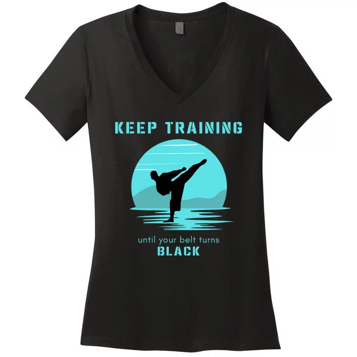 Funny Martial Arts Workout Gift Karate Women's V-Neck T-Shirt