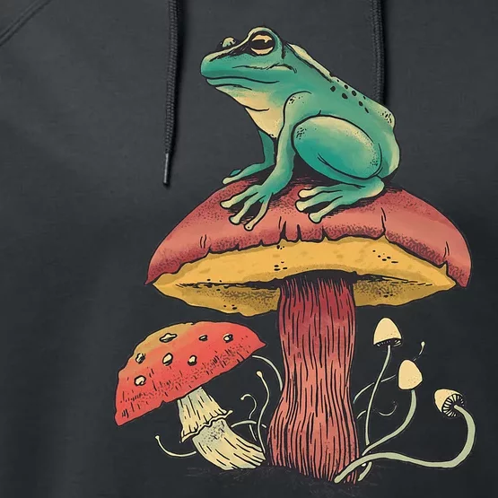 Frog Mushroom Animal Motif Woman Man Mushrooms Animal Performance Fleece Hoodie