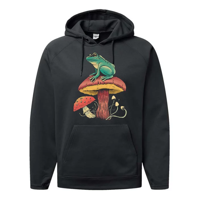 Frog Mushroom Animal Motif Woman Man Mushrooms Animal Performance Fleece Hoodie