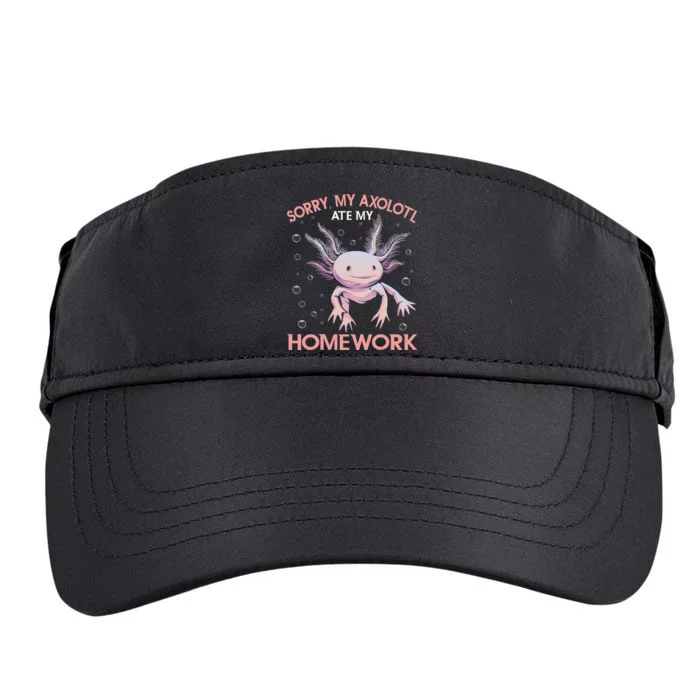 Funny my axolotl ate my homework Salamander Adult Drive Performance Visor