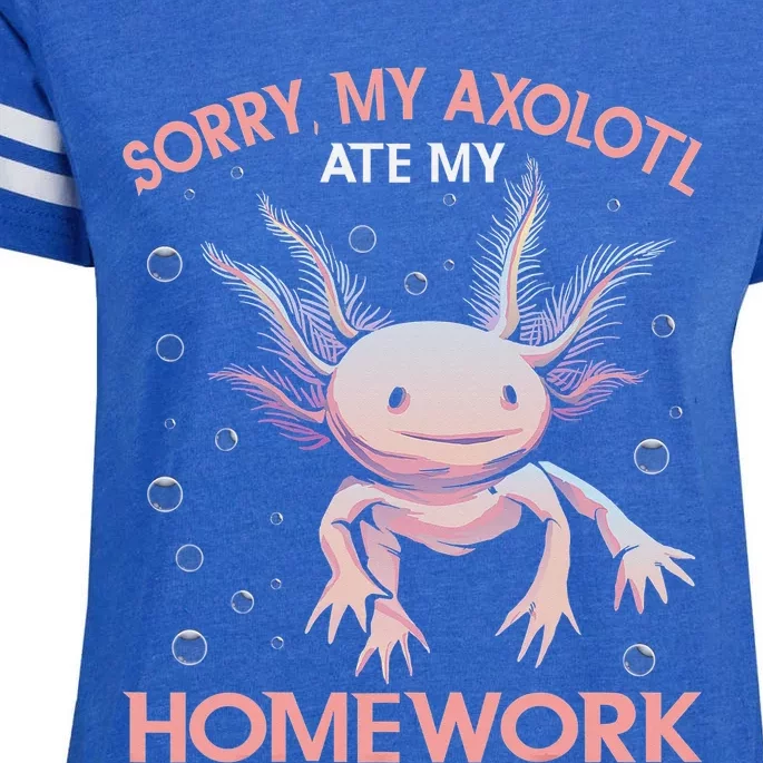 Funny my axolotl ate my homework Salamander Enza Ladies Jersey Football T-Shirt