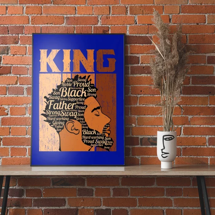 Father Melanin African Black History King Juneteenth Dad Gift Poster