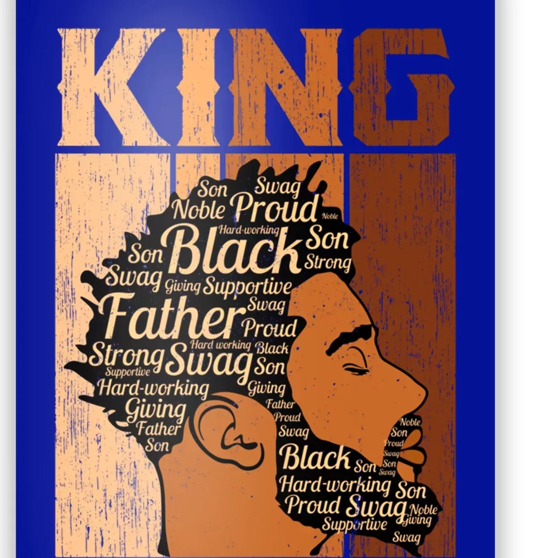 Father Melanin African Black History King Juneteenth Dad Gift Poster