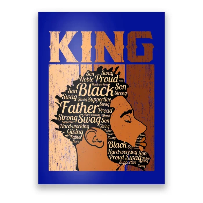 Father Melanin African Black History King Juneteenth Dad Gift Poster