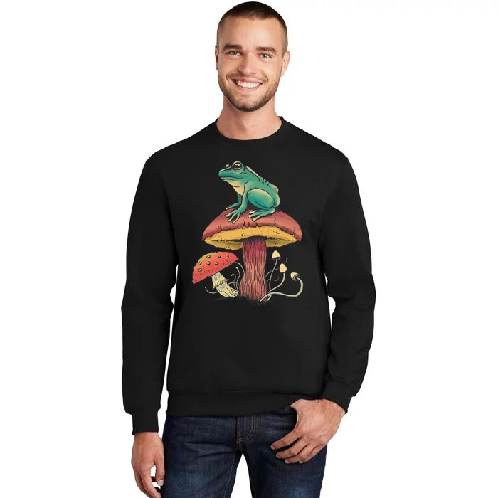 Frog Mushroom Animal Motif Woman Man Mushrooms Animal Tall Sweatshirt