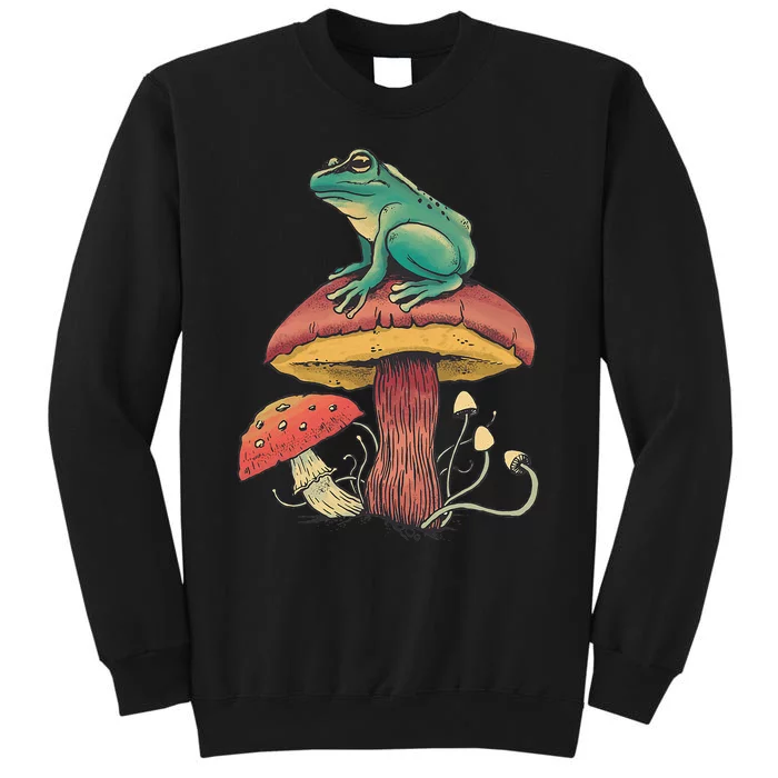 Frog Mushroom Animal Motif Woman Man Mushrooms Animal Tall Sweatshirt